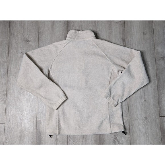 Columbia Jacket Womens Medium Ivory Full Zip Mock Neck Long Sleeve Fleece - Picture 6 of 11
